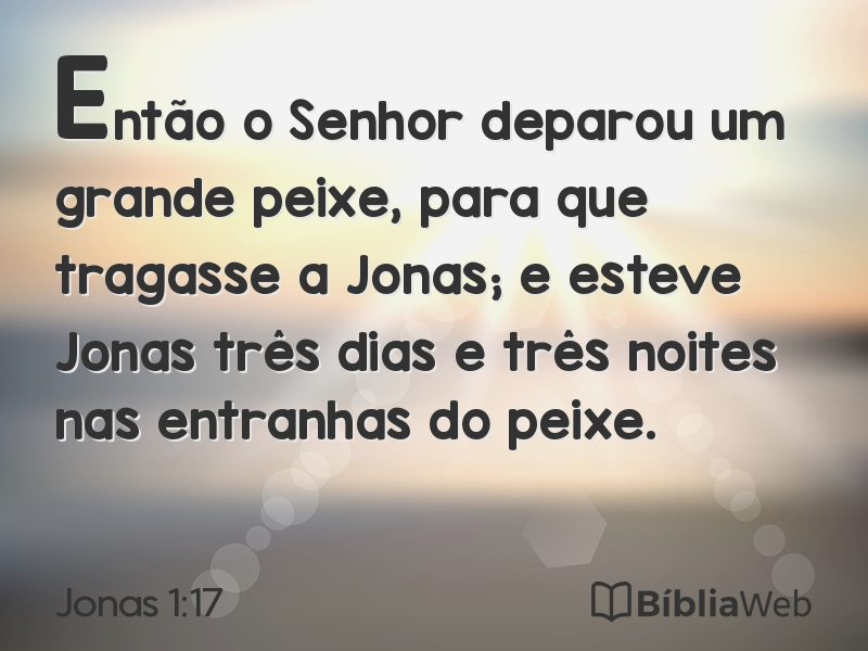 Jonas 1:17 em imagem para compartilhar