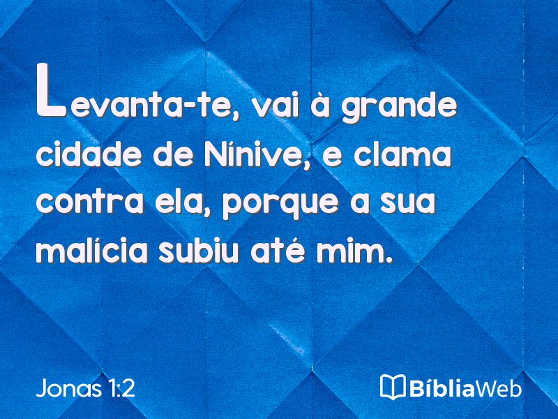 Jonas 1:2 em imagem para compartilhar