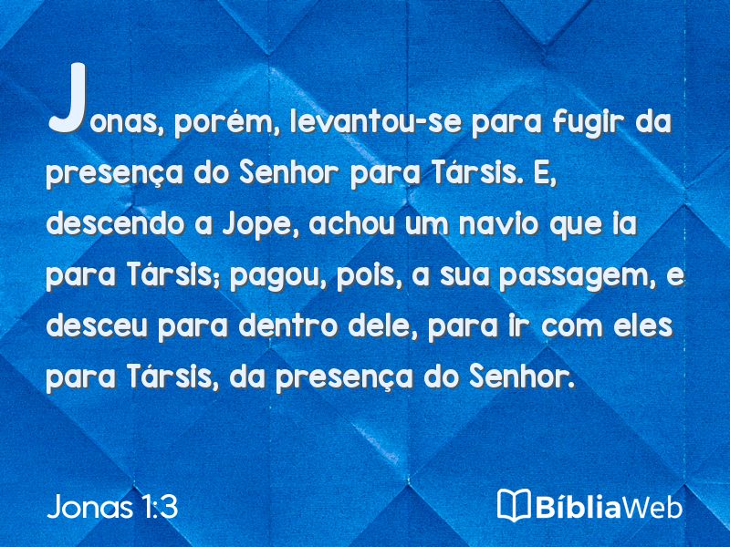 Jonas 1:3 em imagem para compartilhar