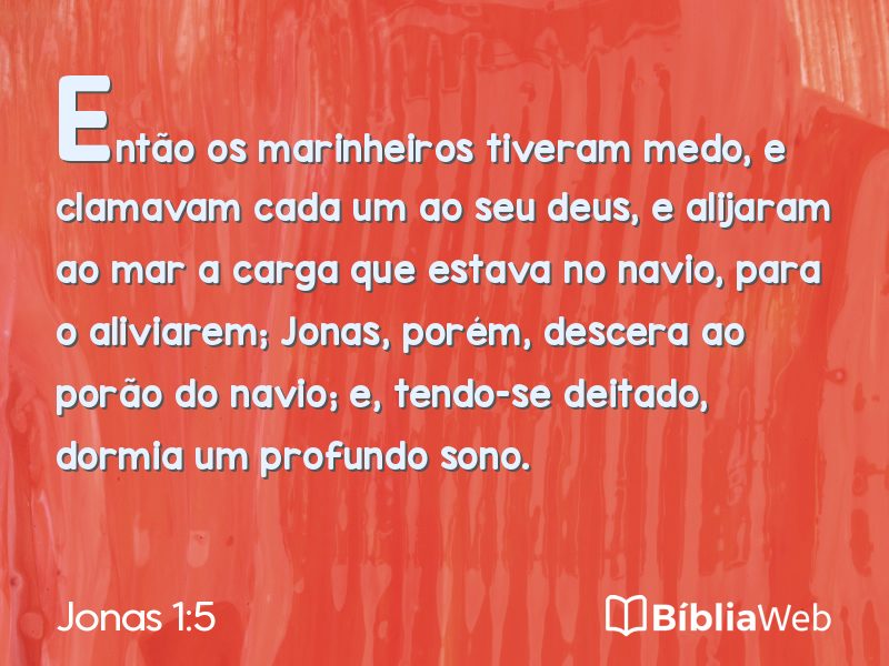 Jonas 1:5 em imagem para compartilhar