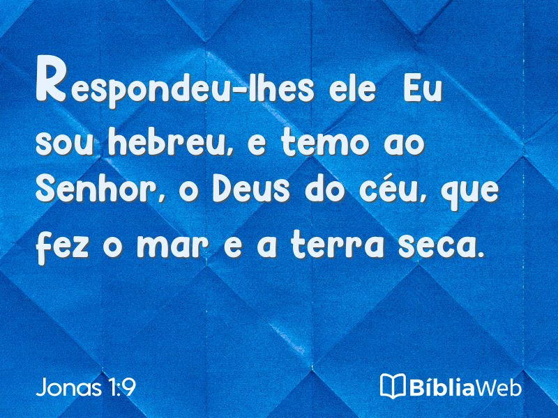 Jonas 1:9 em imagem para compartilhar
