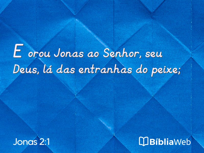 Jonas 2:1 em imagem para compartilhar