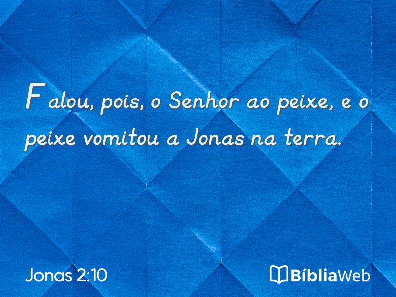 Jonas 2:10 em imagem para compartilhar