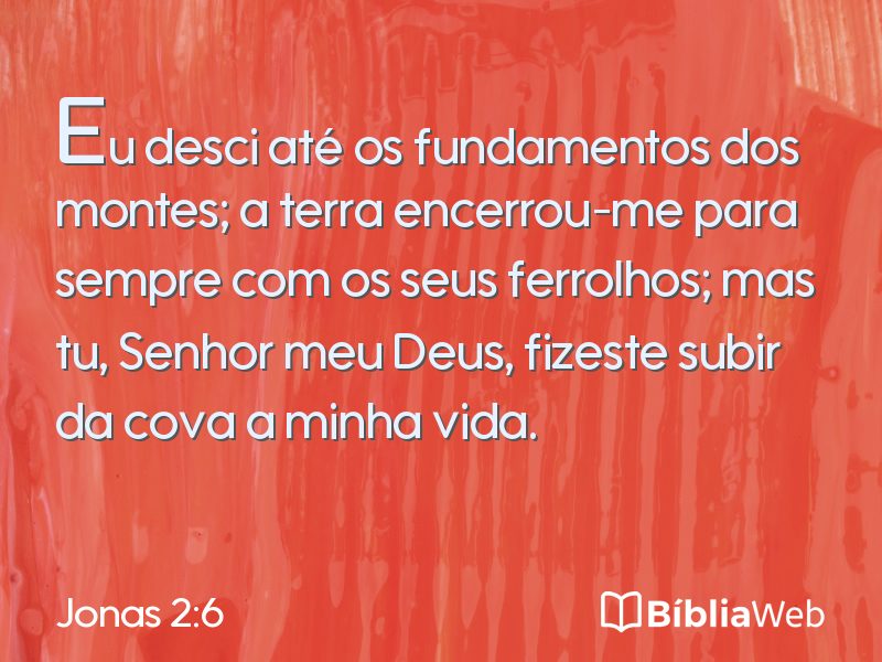 Jonas 2:6 em imagem para compartilhar
