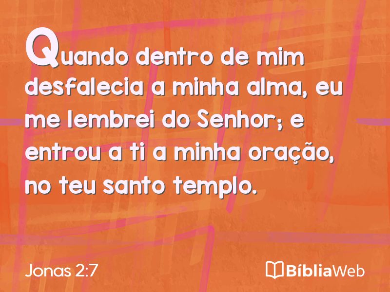 Jonas 2:7 em imagem para compartilhar