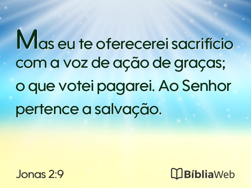Jonas 2:9 em imagem para compartilhar