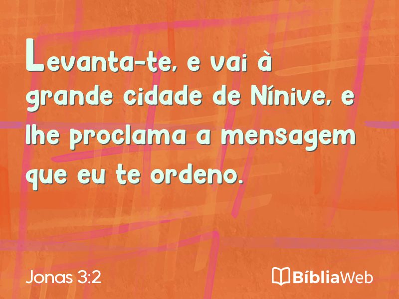 Jonas 3:2 em imagem para compartilhar