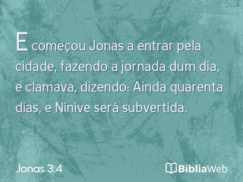 Jonas 3:4 em imagem para compartilhar