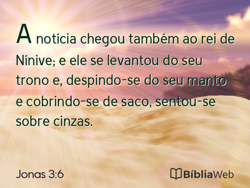 Jonas 3:6 em imagem para compartilhar
