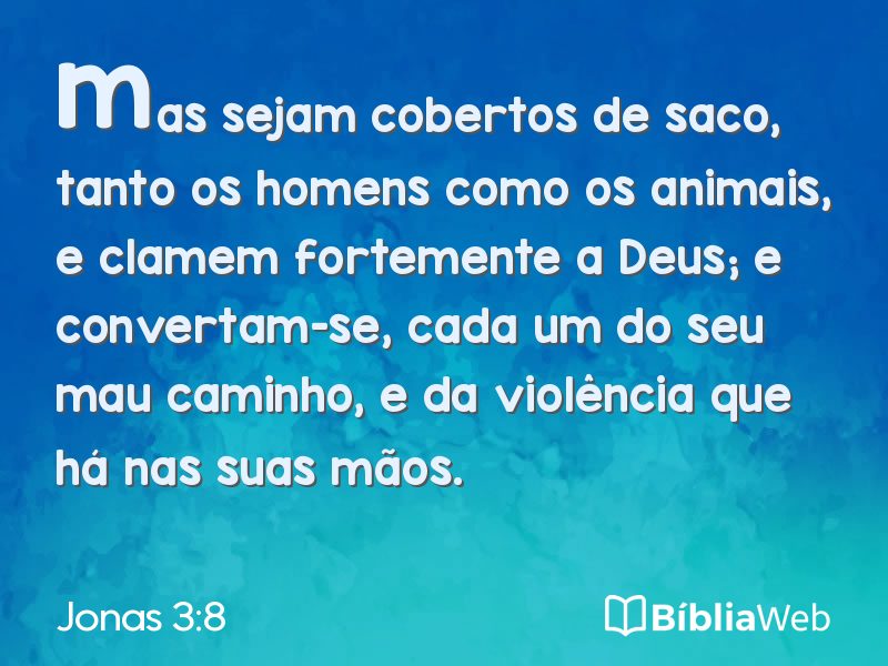 Jonas 3:8 em imagem para compartilhar