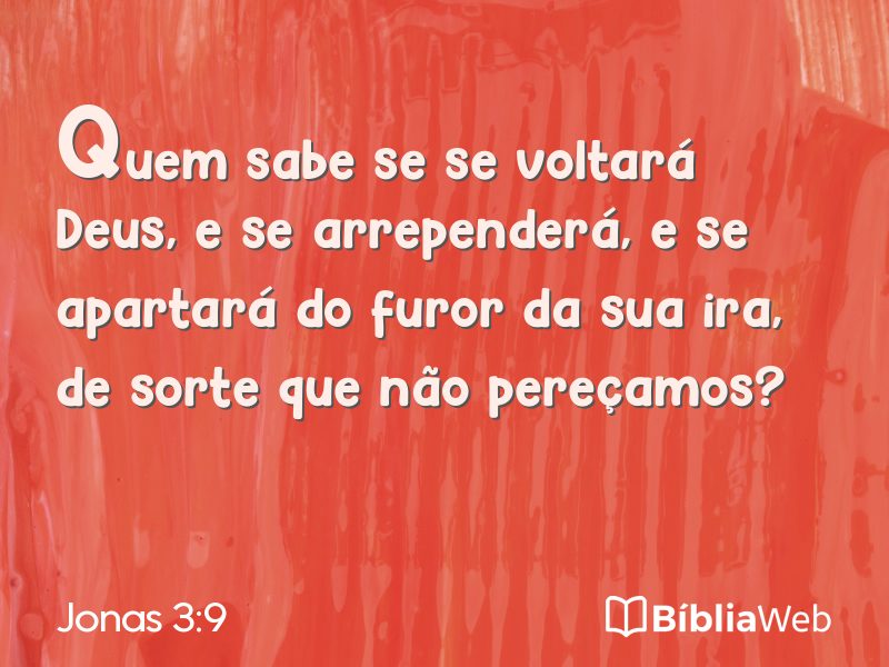 Jonas 3:9 em imagem para compartilhar