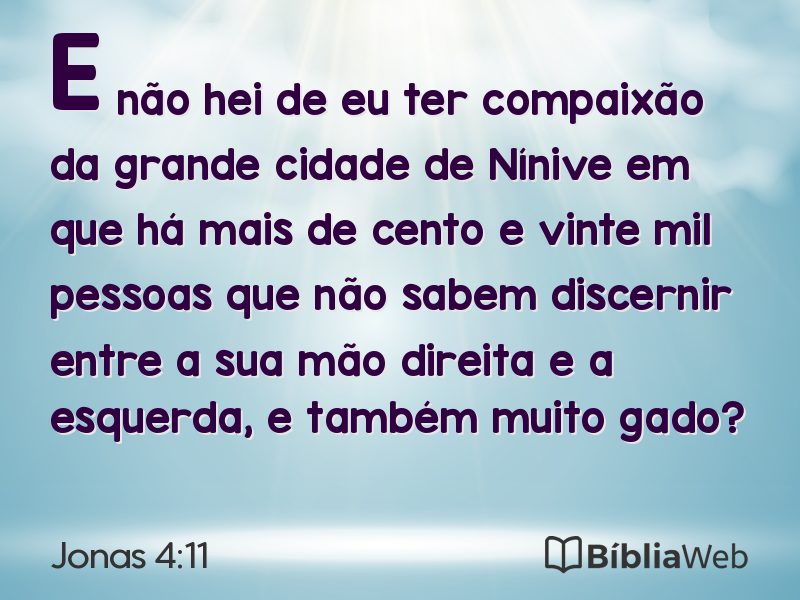 Jonas 4:11 em imagem para compartilhar
