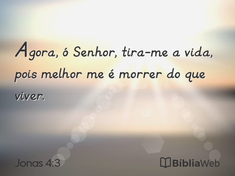 Jonas 4:3 em imagem para compartilhar