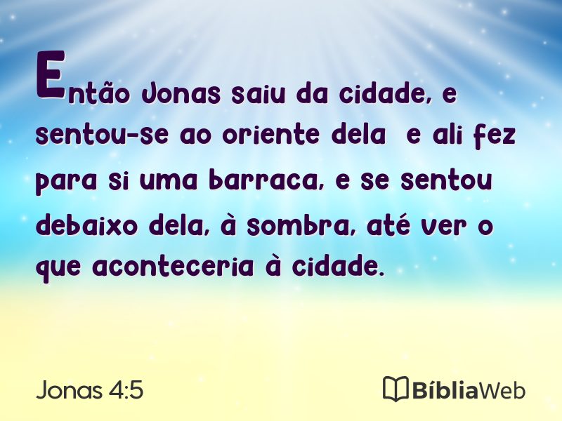 Jonas 4:5 em imagem para compartilhar