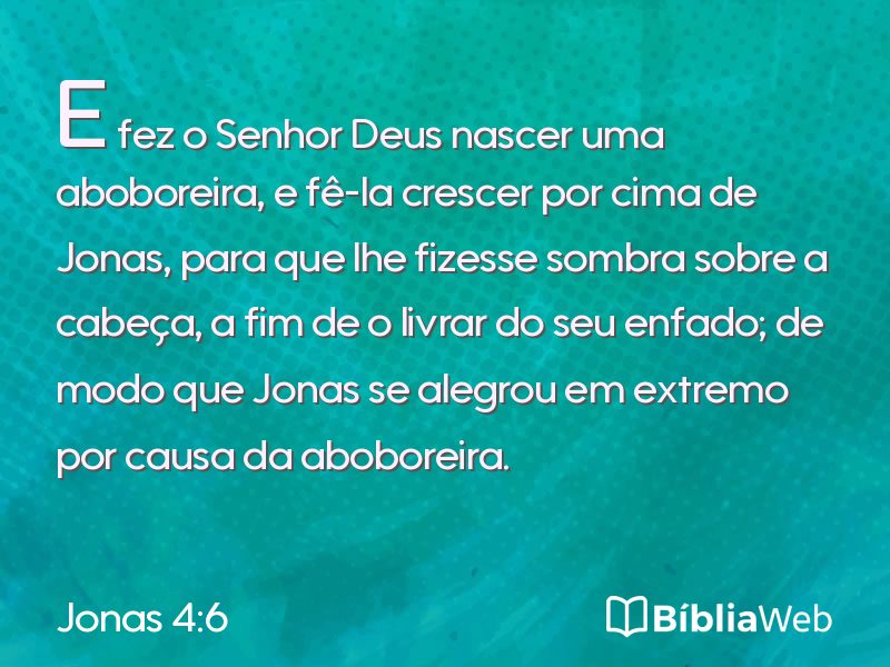 Jonas 4:6 em imagem para compartilhar
