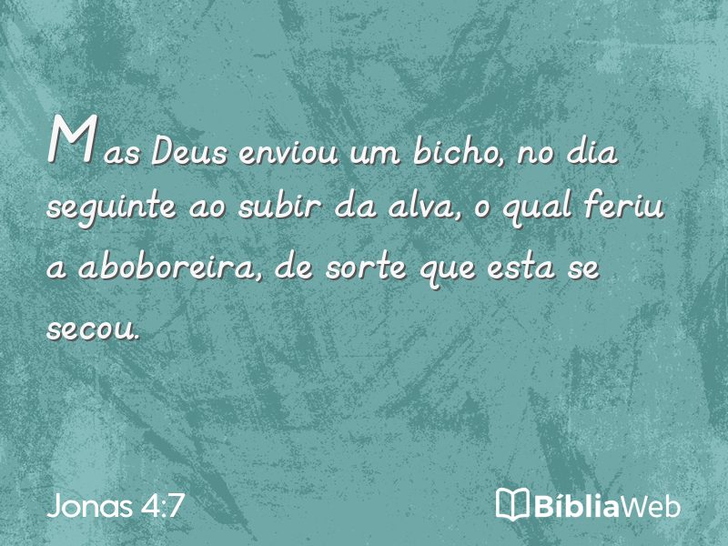 Jonas 4:7 em imagem para compartilhar