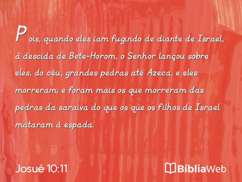 Josué 10:11 em imagem para compartilhar