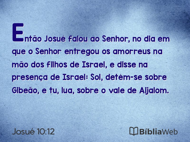Josué 10:12 em imagem para compartilhar