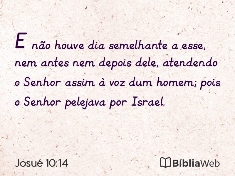 Josué 10:14 em imagem para compartilhar