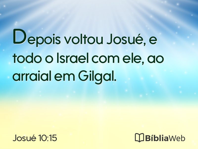 Josué 10:15 em imagem para compartilhar