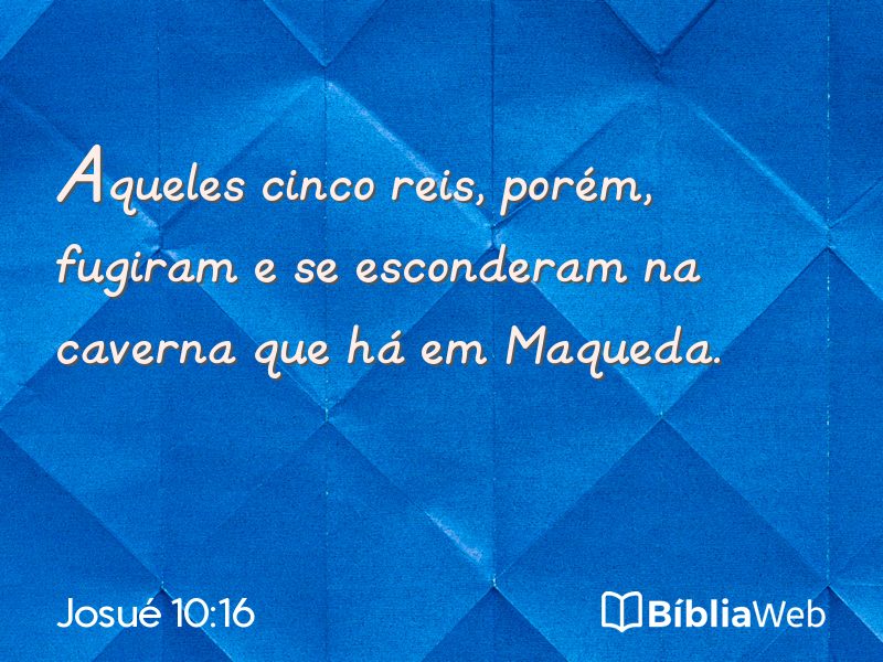 Josué 10:16 em imagem para compartilhar