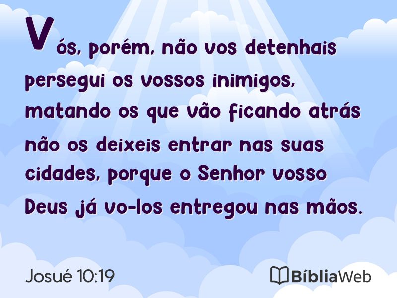 Josué 10:19 em imagem para compartilhar