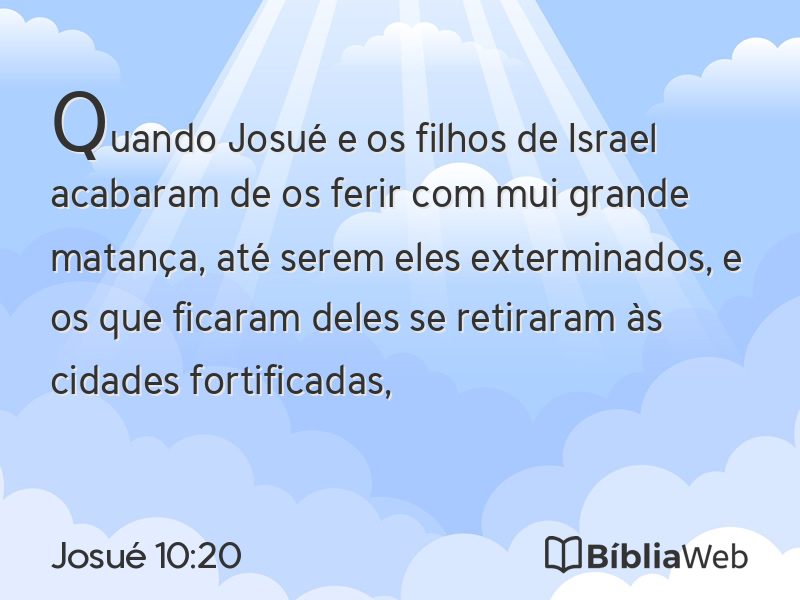 Josué 10:20 em imagem para compartilhar