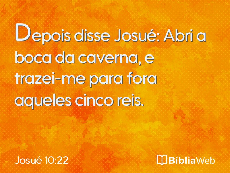 Josué 10:22 em imagem para compartilhar