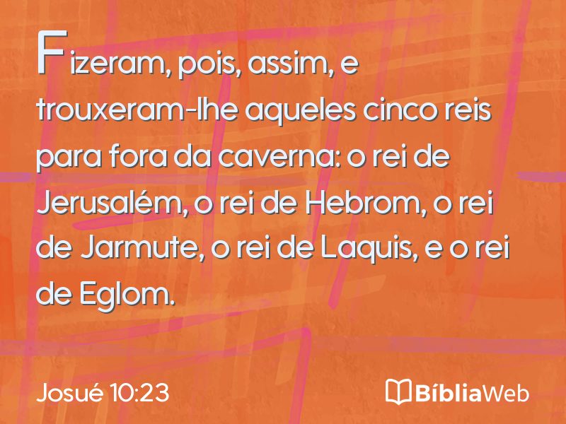 Josué 10:23 em imagem para compartilhar
