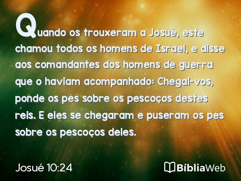 Josué 10:24 em imagem para compartilhar