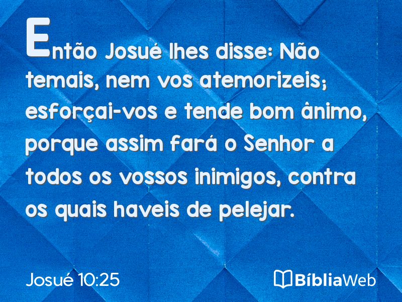 Josué 10:25 em imagem para compartilhar