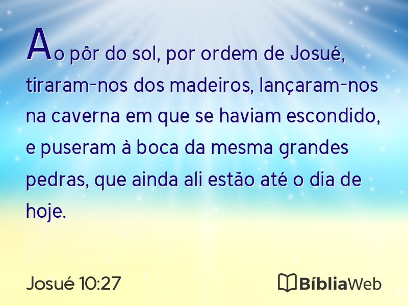 Josué 10:27 em imagem para compartilhar