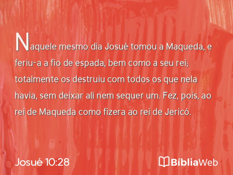 Josué 10:28 em imagem para compartilhar