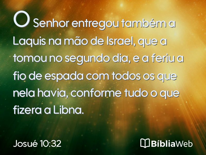 Josué 10:32 em imagem para compartilhar
