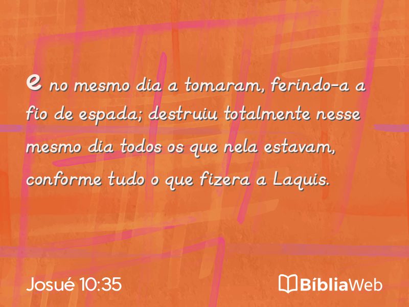 Josué 10:35 em imagem para compartilhar