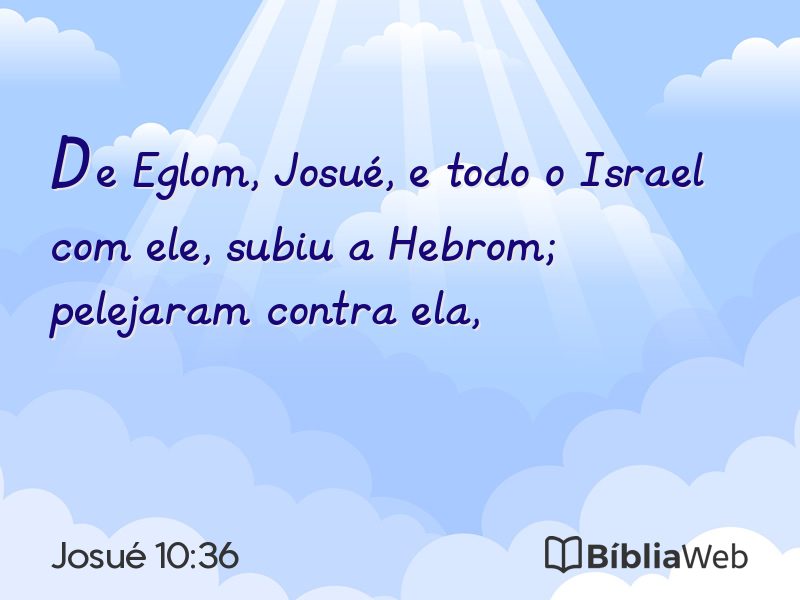 Josué 10:36 em imagem para compartilhar