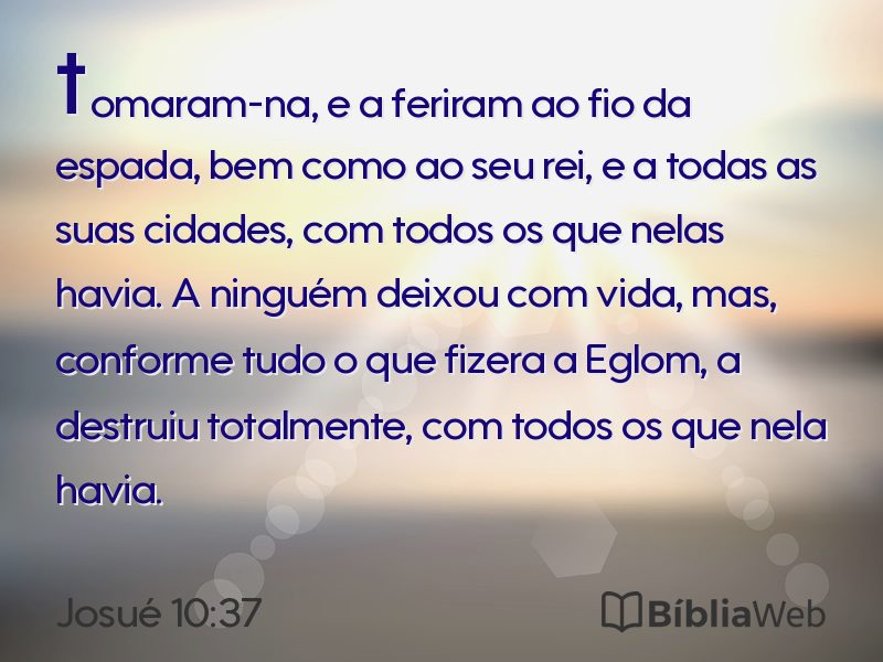 Josué 10:37 em imagem para compartilhar