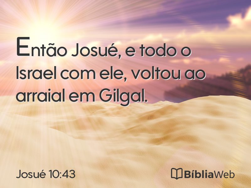 Josué 10:43 em imagem para compartilhar