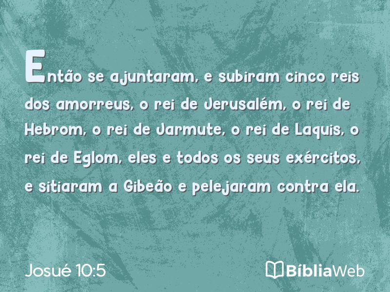 Josué 10:5 em imagem para compartilhar