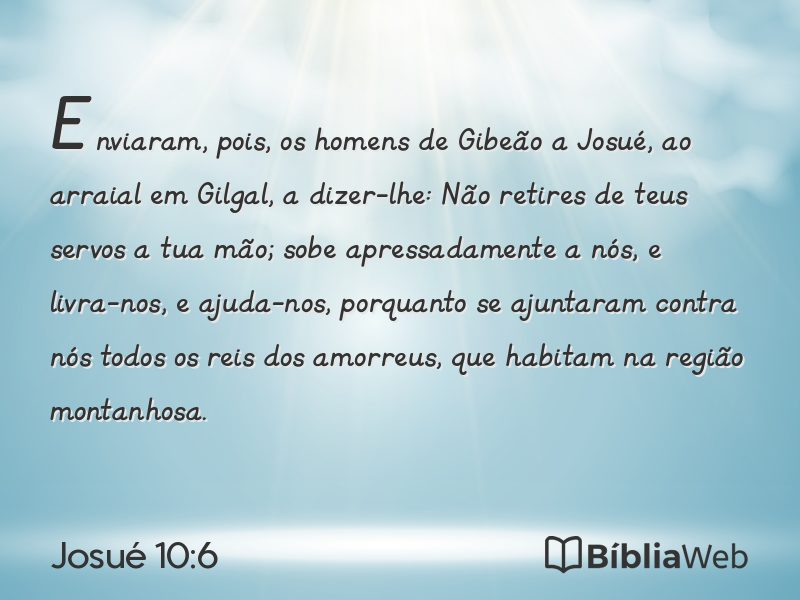 Josué 10:6 em imagem para compartilhar
