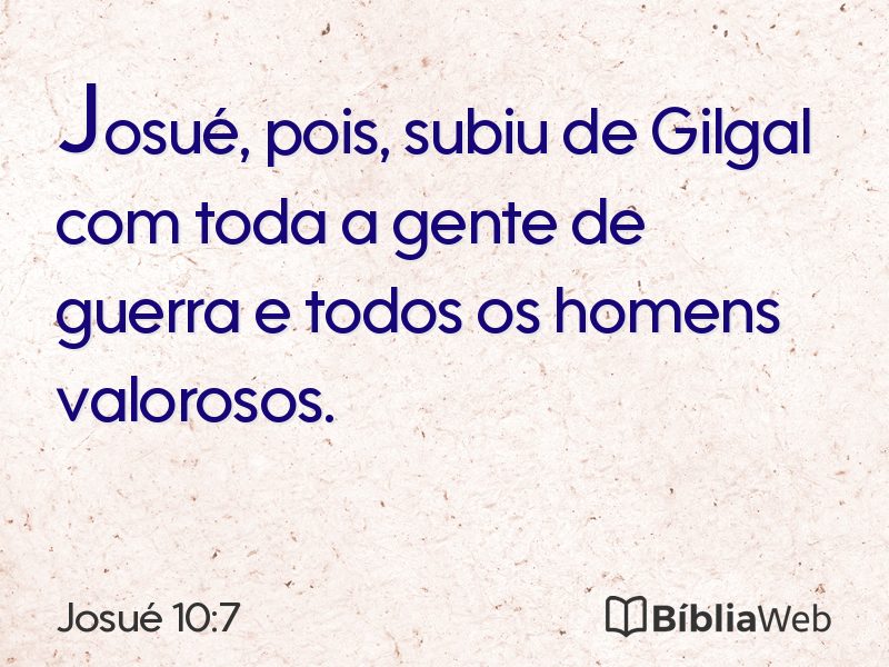 Josué 10:7 em imagem para compartilhar