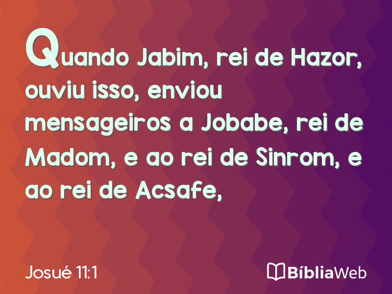 Josué 11:1 em imagem para compartilhar