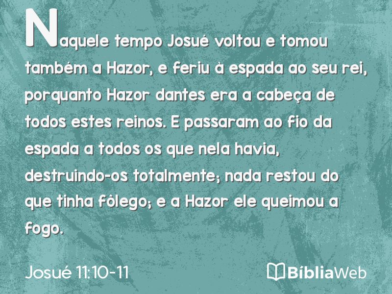 Josué 11:10-11 em imagem para compartilhar