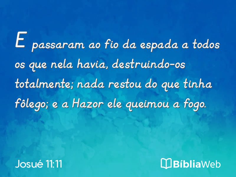 Josué 11:11 em imagem para compartilhar