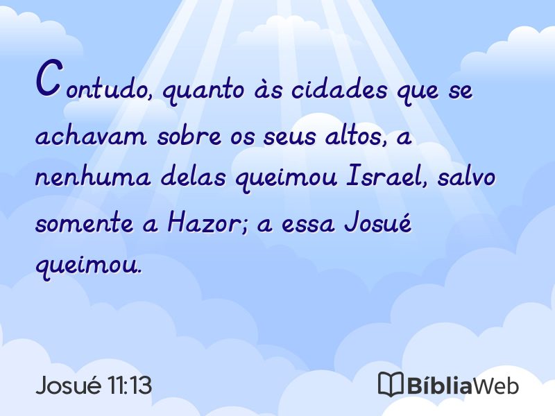 Josué 11:13 em imagem para compartilhar