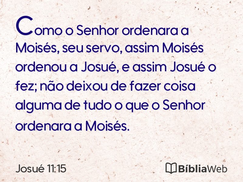 Josué 11:15 em imagem para compartilhar