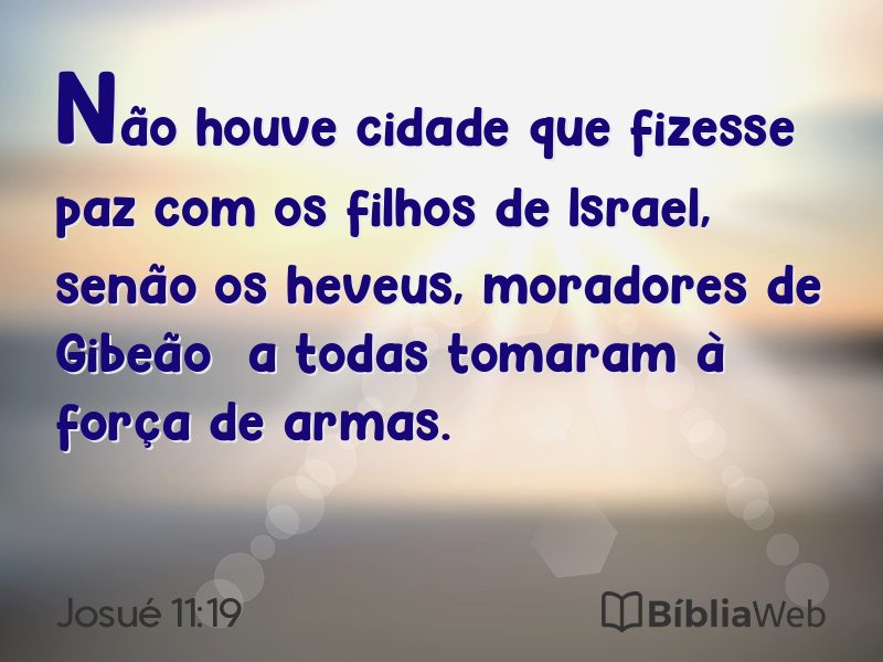 Josué 11:19 em imagem para compartilhar