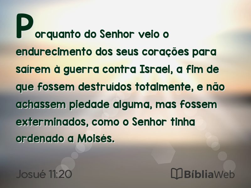 Josué 11:20 em imagem para compartilhar