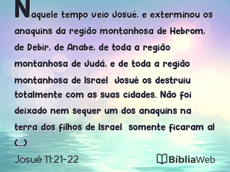 Josué 11:21-22 em imagem para compartilhar