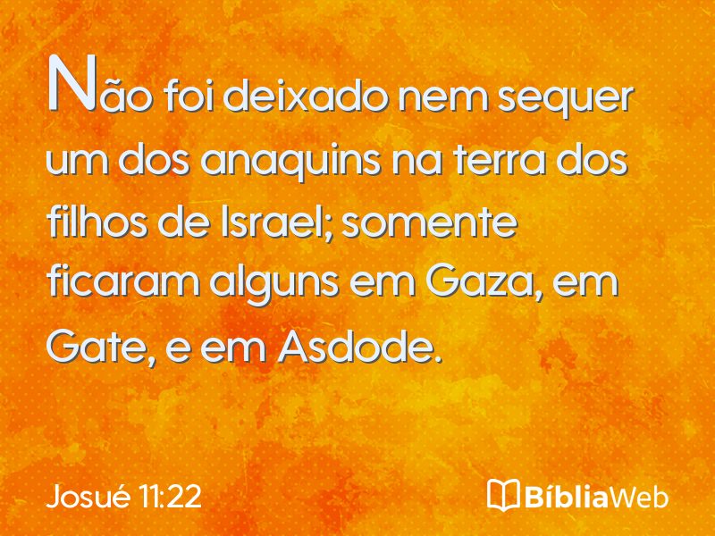 Josué 11:22 em imagem para compartilhar